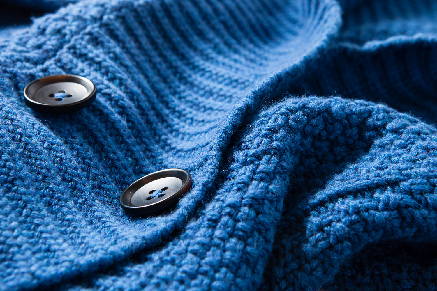 A cashmere sweater with its precious buttons